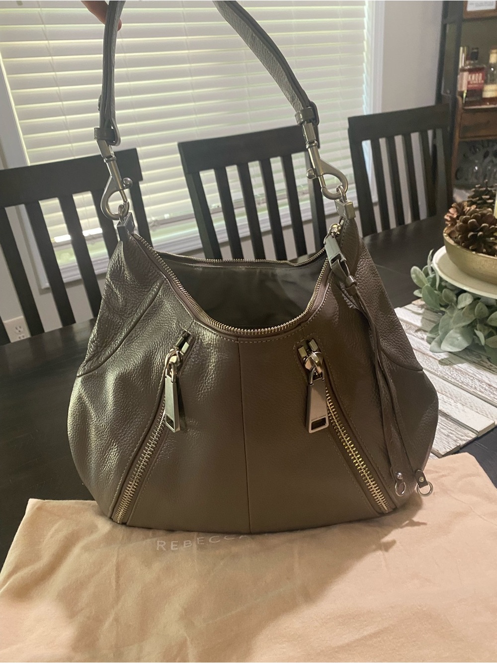 Rebecca Minkoff Taupe Leather Shoulder Bag